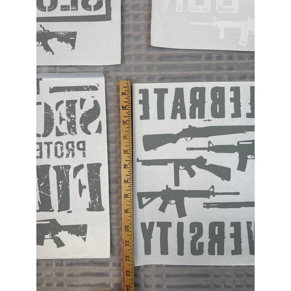 Bundle 6 Heat Transfers Second Amendment NRA Weapons Ammo Craft Gift Freedom USA - Picture 8 of 15